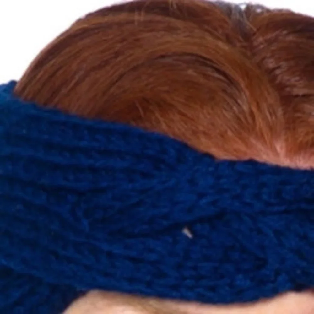 Warm Knitted headband (Blue)